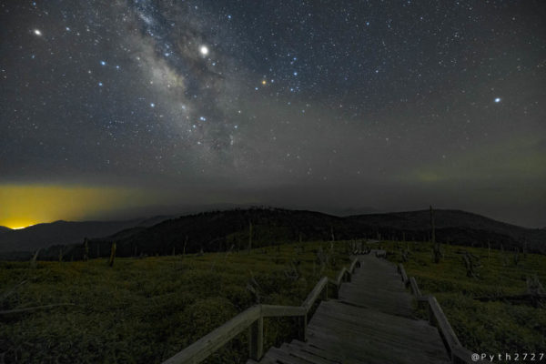 大台ヶ原正木峠の星景写真