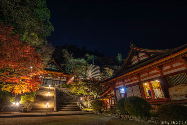 談山神社の紅葉ライトアップ