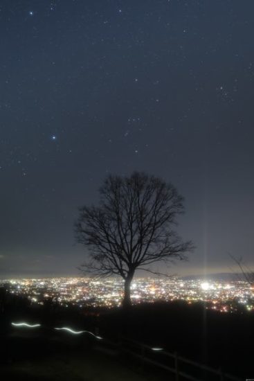 NiSi Soft nano GND(32)で撮影した若草山の夜景と星空