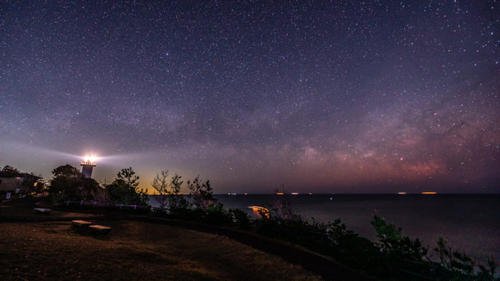 夜の安乗崎灯台へ星空の撮影に行きました（三重県志摩市）