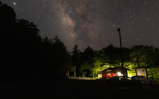 玉置神社の駐車場へ星空の撮影に行きました（奈良県十津川村）