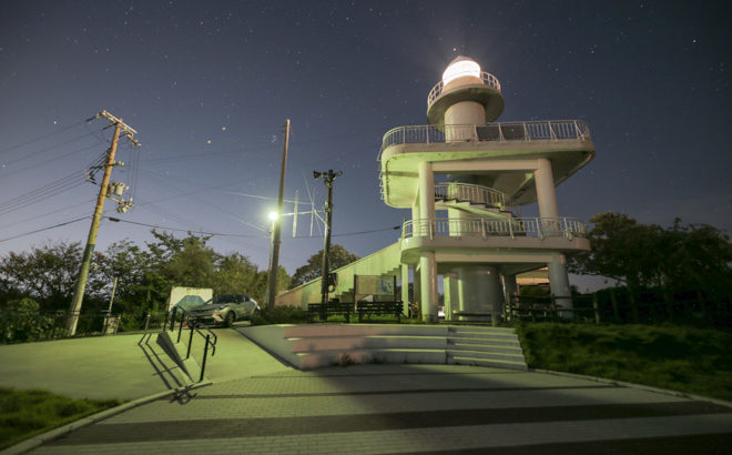 夜の雑賀崎灯台へ星空の撮影に行きました（和歌山県和歌山市）