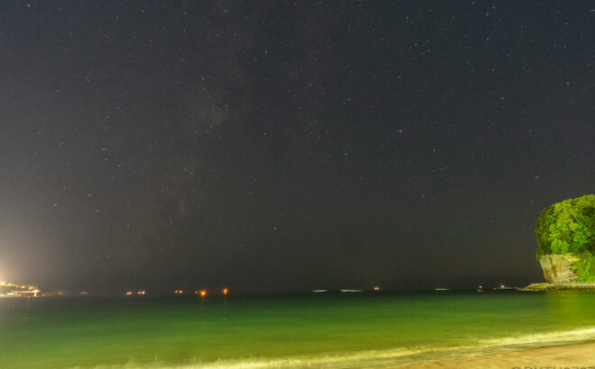 白良浜へ星空と夜景を撮影に行きました（和歌山県白浜町）