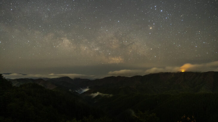 奈良県野迫川村で見た3月の天の川（2023年）