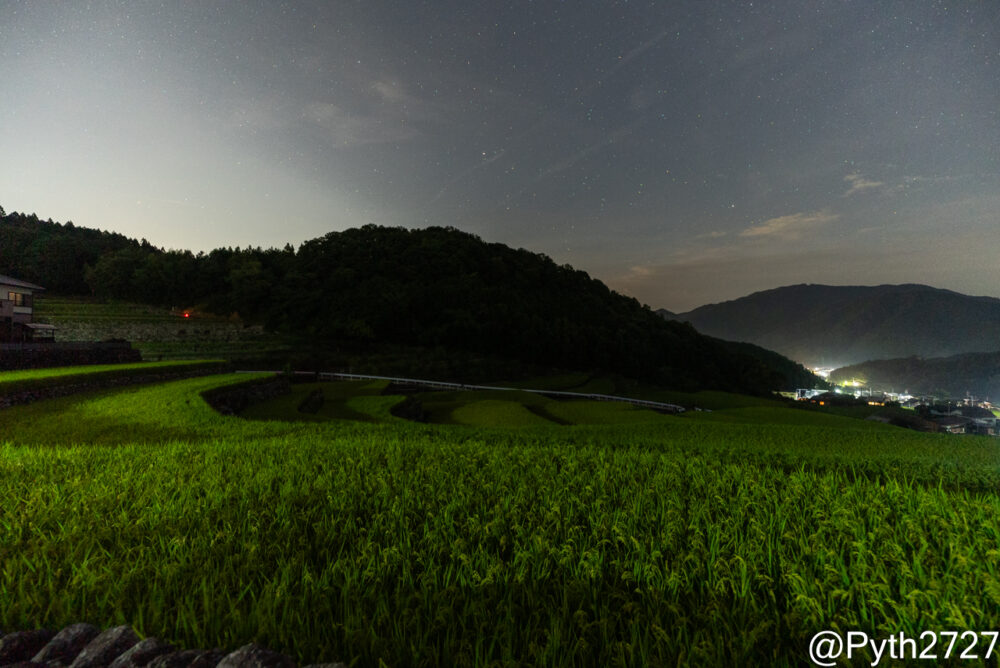 深野のだんだん田　星空