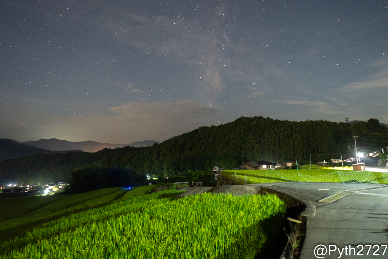 夏の夜、深野のだんだん田で見た星空・天の川（三重県松阪市） │ 星を撮りに行く