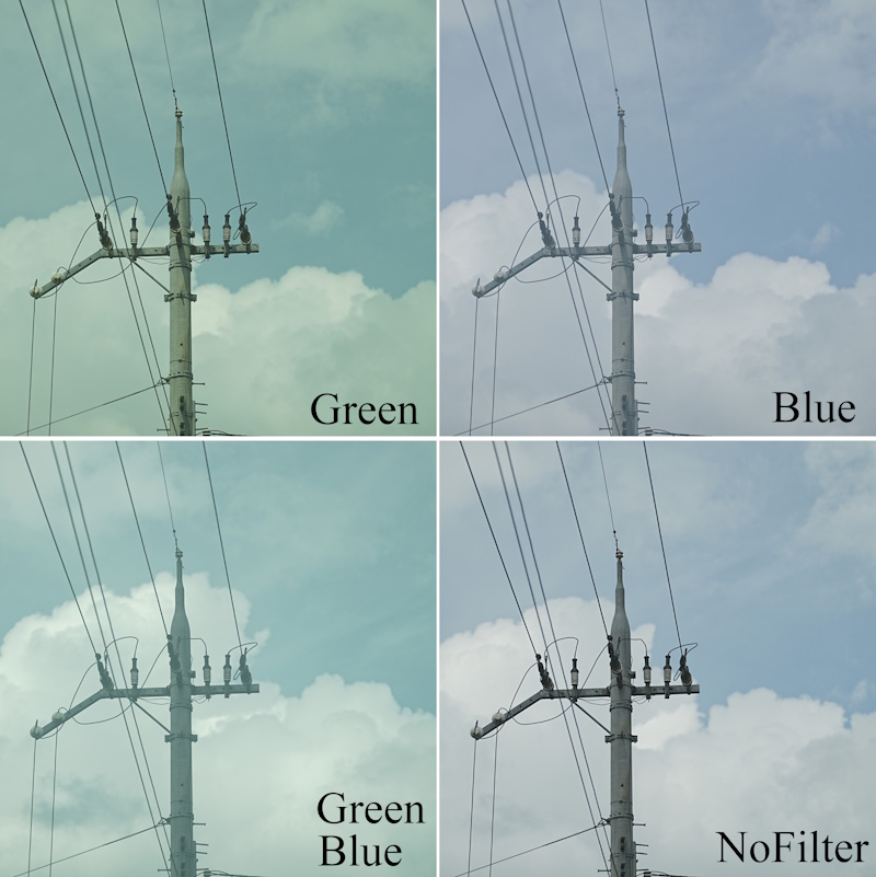 kenko NOSTALTONE Green blue comparison